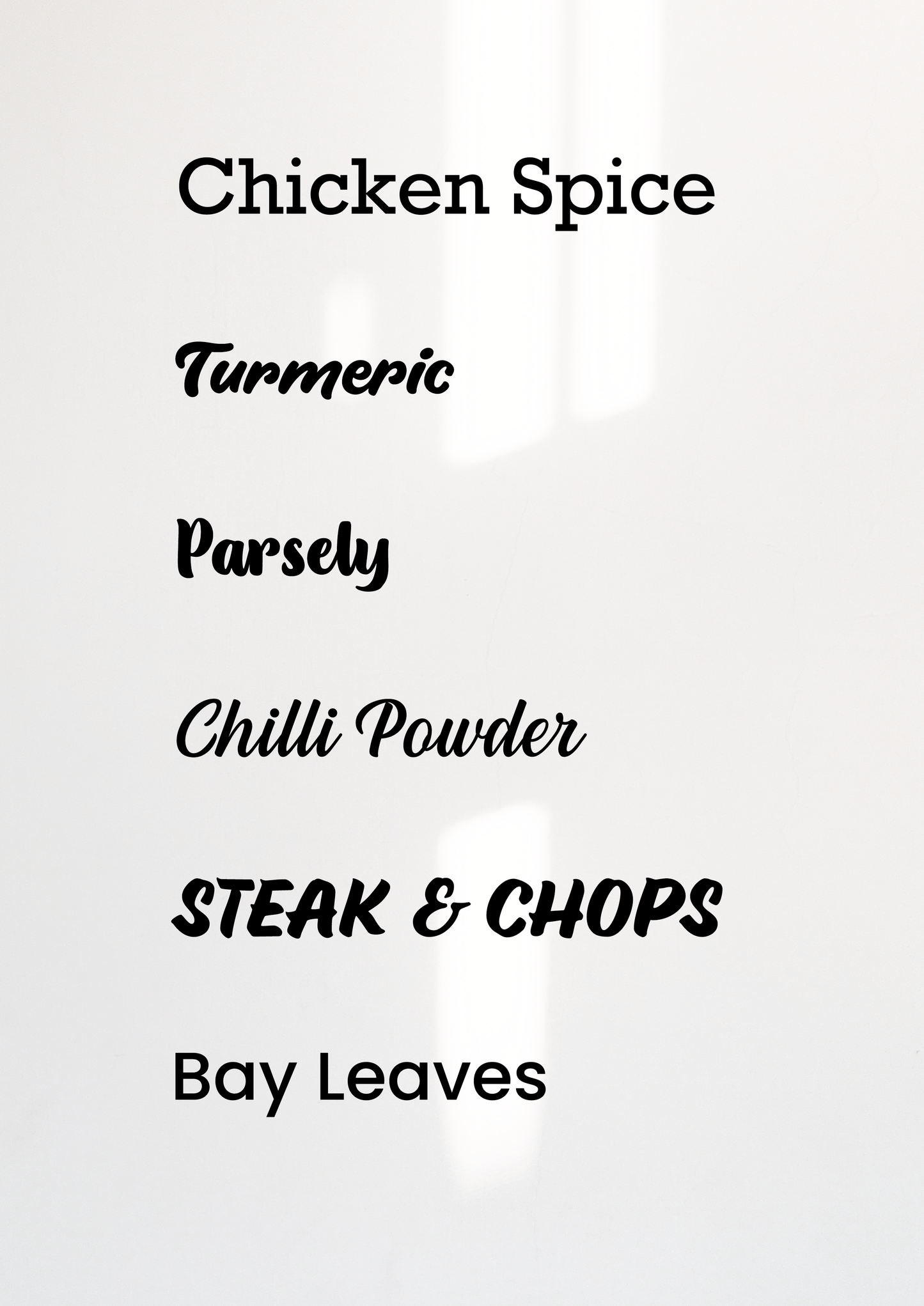 Spice Labels